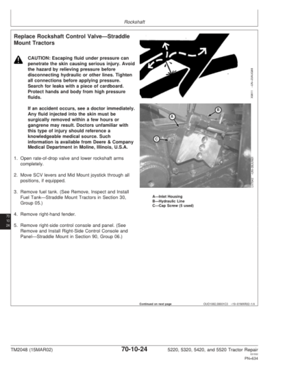 John Deere 5220 5320 5420 5520 Tractor Repair Manual - Image 11