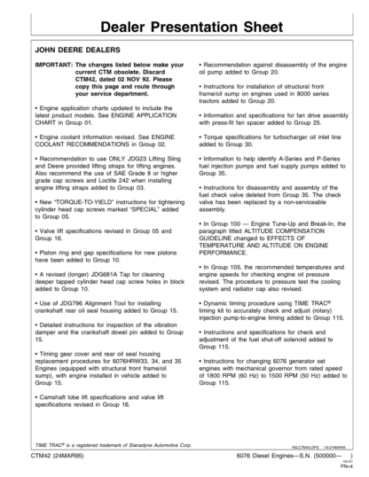 John Deere 6076 Diesel Engines Component Technical Manual - Image 3
