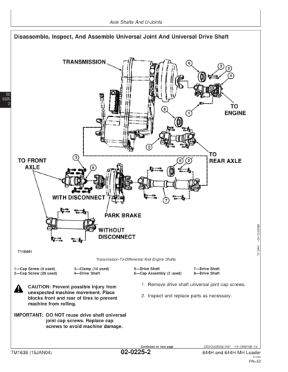 John Deere 644H 644H MH Loader Repair Manual - Image 13