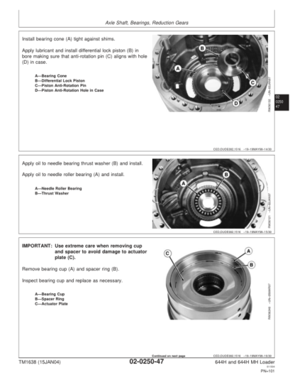 John Deere 644H 644H MH Loader Repair Manual - Image 5
