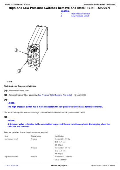 John Deere 644J 724J Loader Repair Manual - Image 10