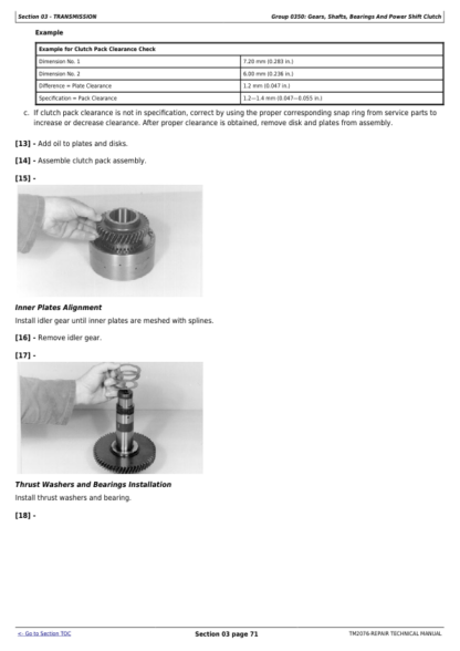 John Deere 644J 724J Loader Repair Manual - Image 5