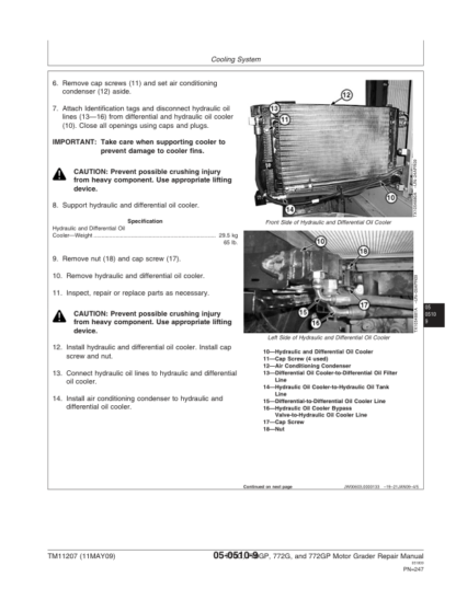 John Deere 770G 770GP 772G 772GP Motor Grader Repair Manual - Image 7