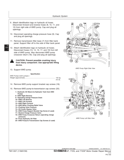 John Deere 770G 770GP 772G 772GP Motor Grader Repair Manual - Image 6