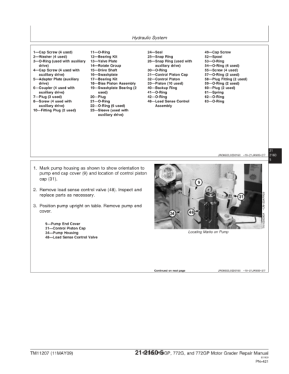 John Deere 770G 770GP 772G 772GP Motor Grader Repair Manual - Image 8