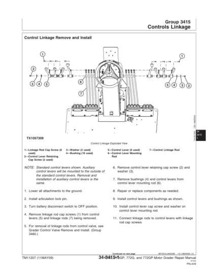 John Deere 770G 770GP 772G 772GP Motor Grader Repair Manual - Image 10