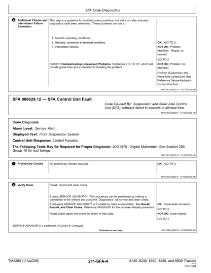 John Deere 8130 8230 8330 8430 8530 Tractors Operation and Test Manual - Image 5