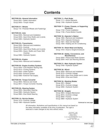 John Deere 848H Skidder Repair Manual - Image 5