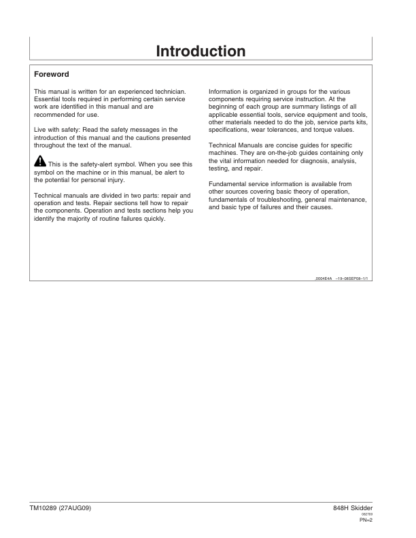 John Deere 848H Skidder Repair Manual - Image 3
