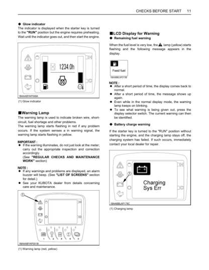 Kubota KX057-4 U55-4 Excavator Operator’s Manual - Image 9