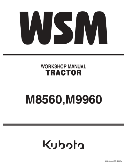 Kubota M8560 M9960 Workshop Manual - Image 2