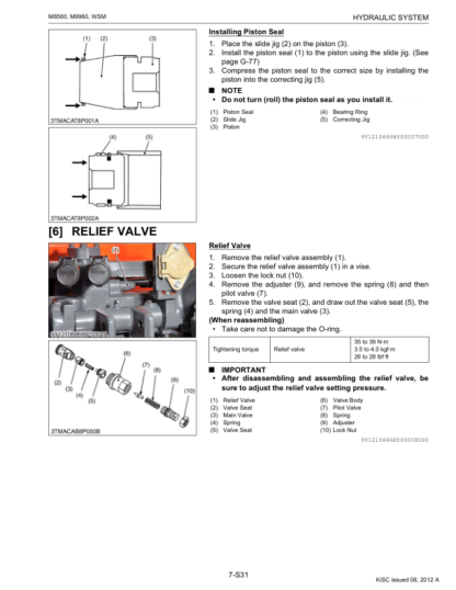 Kubota M8560 M9960 Workshop Manual - Image 8