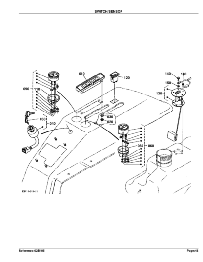 Kubota ZD21F Zero Turn Mower With Roll Bar Parts Catalog - Image 8