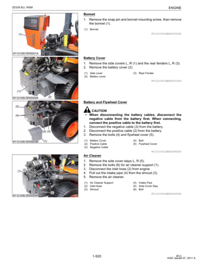 Kubota ZD326 Zero Turn Mower Workshop Manual - Image 10