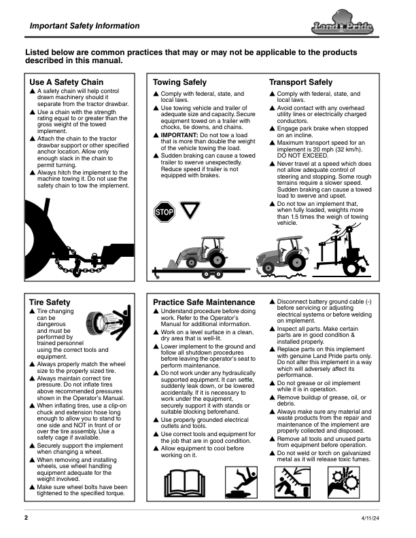 Land Pride FDR16 Grooming Mower Operator Manual - Image 5
