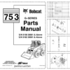 Bobcat 753G Skidsteer Parts Catalog 5158 5162