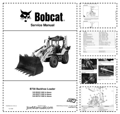 Bobcat B730 Backhoe Loader Service Manual