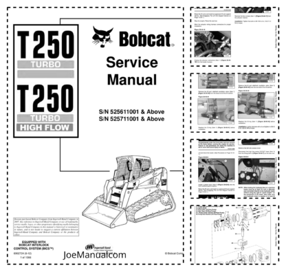 Bobcat T250 Skidsteer Service Manual 5256 5257