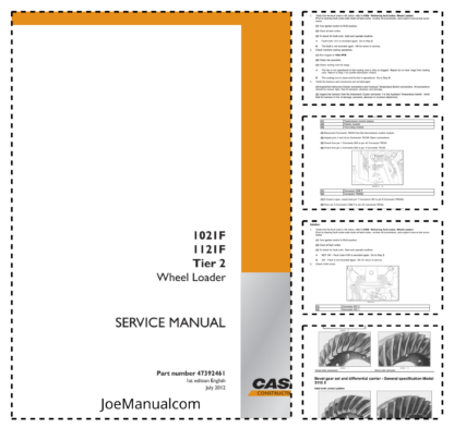 CASE 1021F 1121F Tier 2 Wheel Loader Service Manual