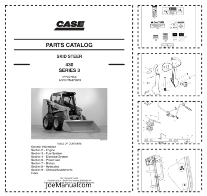 CASE 430 Series 3 Skid Steer Parts Catalog