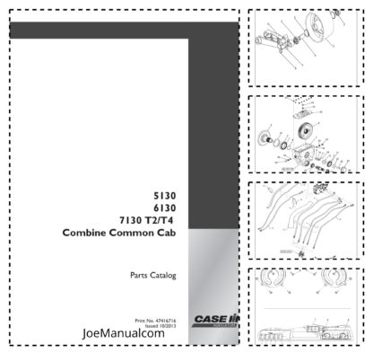 CASE 5130 6130 7130 Combine Common Cab Parts Catalog