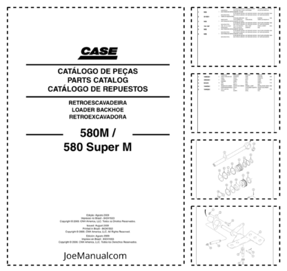 CASE 580M 580 Super M Series 3 Loader Backhoe Parts Catalog