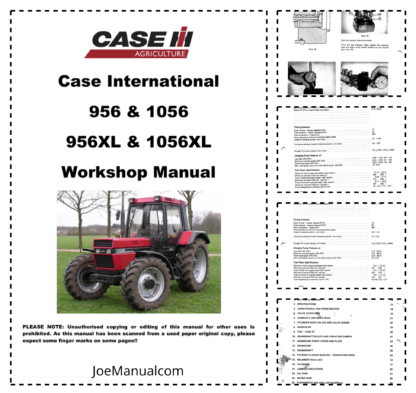 CASE 956 1056 XL Tractor Workshop Manual