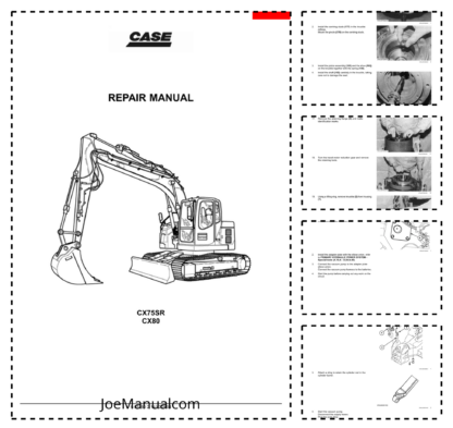 CASE CX75SR CX80 Excavator Repair Manual