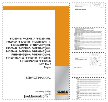 CASE F4CE F4DE F4HE F4GE Tier 3 Engine Service Manual