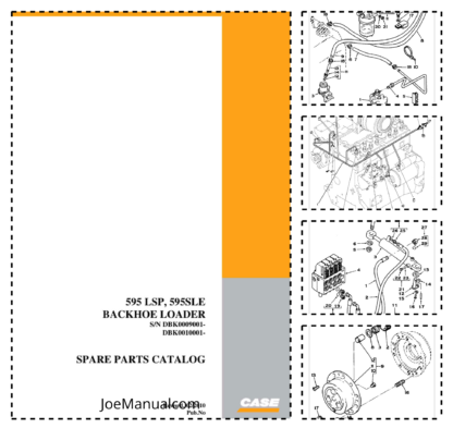 CASE IH 595 SLE 595 SLP Backhoe Loader Parts Catalog