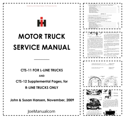CASE IH CTS-11 CTS-12 Motor Truck Service Manual