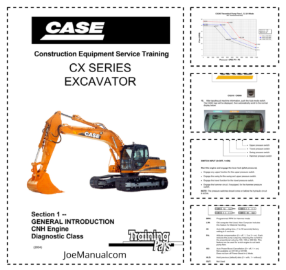 CASE IH CX130-240 Excavator Service Training Manual