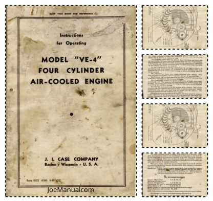 CASE VE 4 Engine Manual