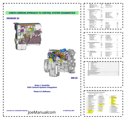 Cummins CM870 Common Approach To Control System Diagnostics v6