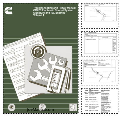 Cummins ISX Engine CM870 Electronic Control System Repair Manual Vol 1