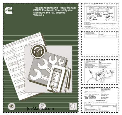 Cummins ISX Engine CM870 Electronic Control System Repair Manual Vol 2