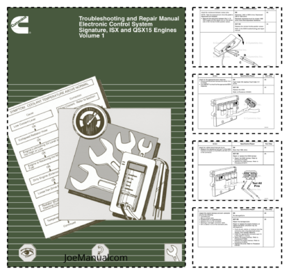Cummins ISX QSX15 Engine Troubleshooting Repair Manual Electronic Costrol System Vol 1 2007