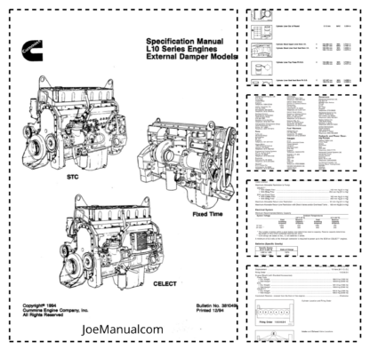 Cummins L10 Series Engine Specification Manual