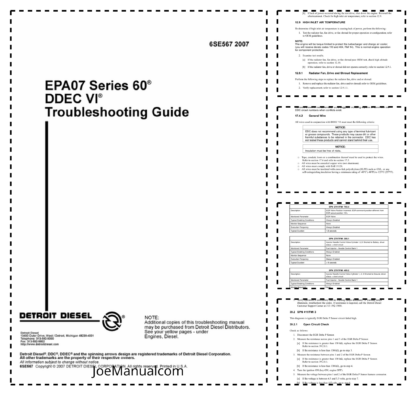 Detroit EPA07 Series 60 DDEC IV Troubleshooting Guide