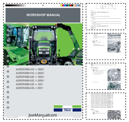 Deutz Fahr Agrofarm 410 420 430 Tractor Service Repair Manual