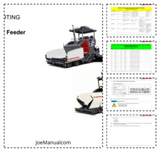 Dynapac F2500C W MF2500CS CL SD2500C W Paver Feeder Troubleshooting
