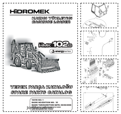 Hidromek 102B ENERGY ITL PERKİNS TIER2 2008 Parts Catalog