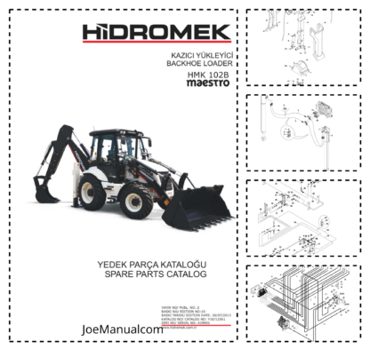 Hidromek 102B Maestro Backhoe Loader Spare Parts Catalog 2013
