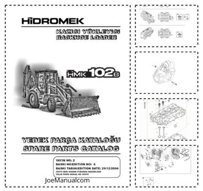 Hidromek 102B Perkins Tier2 Backhoe Loader Spare Parts Catalog 2004