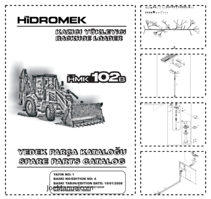 Hidromek 102B Perkins Tier2 Backhoe Loader Spare Parts Catalog 2008