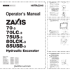 Hitachi 8T Excavator Operators Manual