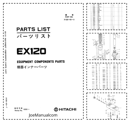 Hitachi EX120 Excavator Equipment Parts Catalog