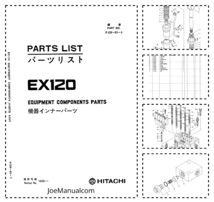 Hitachi EX120 Hydraulic Excavator Equipment Components Parts