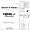 Hitachi EX1200-5D Excavator Troubleshooting Manual