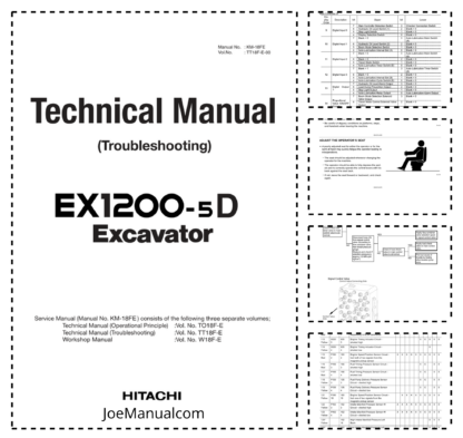 Hitachi EX1200-5D Excavator Troubleshooting Manual